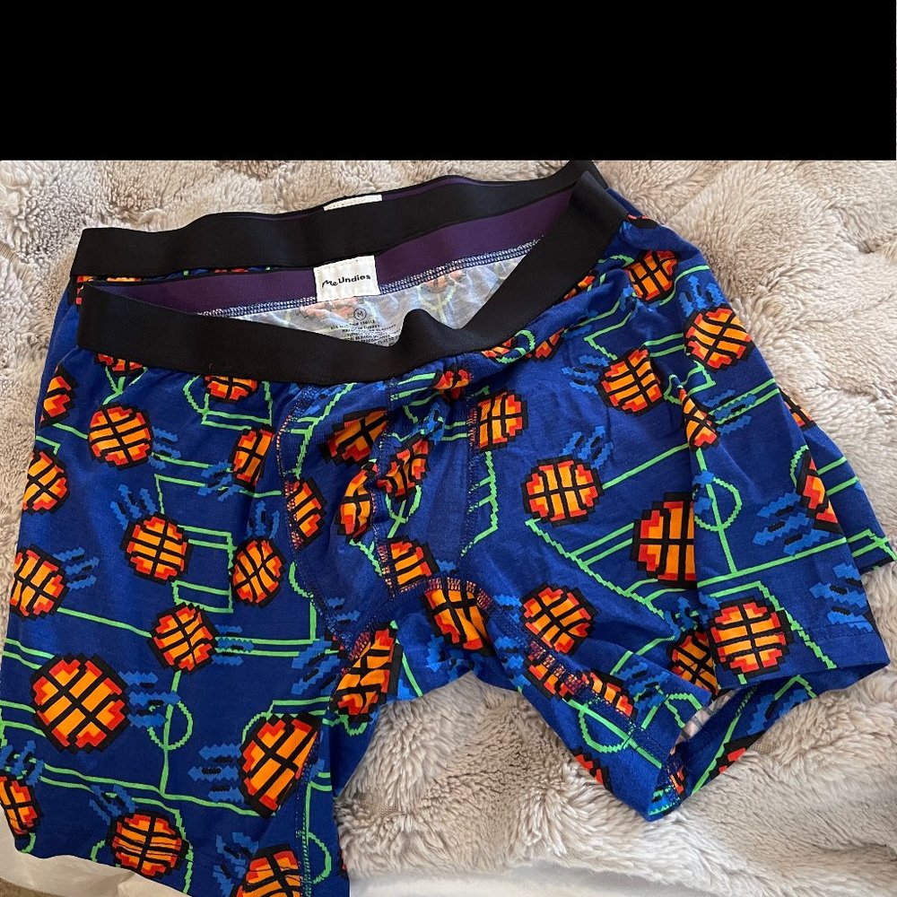 New MeUndies Micro Modal Basketball Theme Boxer Briefs Medium